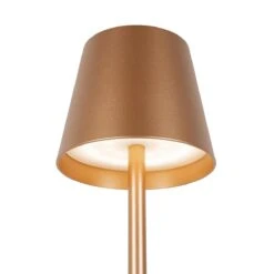 QAZQA Buiten Vloerlamp Goud Incl. LED En Dimmer Oplaadbaar - Jackson -Tuinproducten 11036540