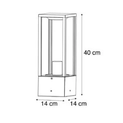 QAZQA Smart Staande Buitenlamp Zwart 40 Cm Incl. Wifi ST64 - Charlois -Tuinproducten 11036544