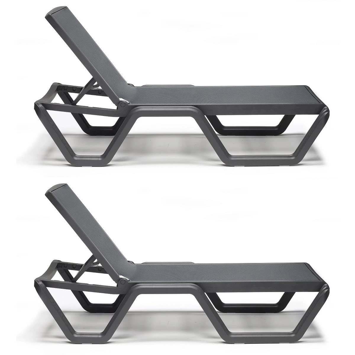 SCAB Vela Verstelbaar Ligbed Met Wielen - Set Van 2 - Antracietgrijs 3 SCAB Vela Verstelbaar Ligbed Met Wielen - Set Van 2 - Antracietgrijs