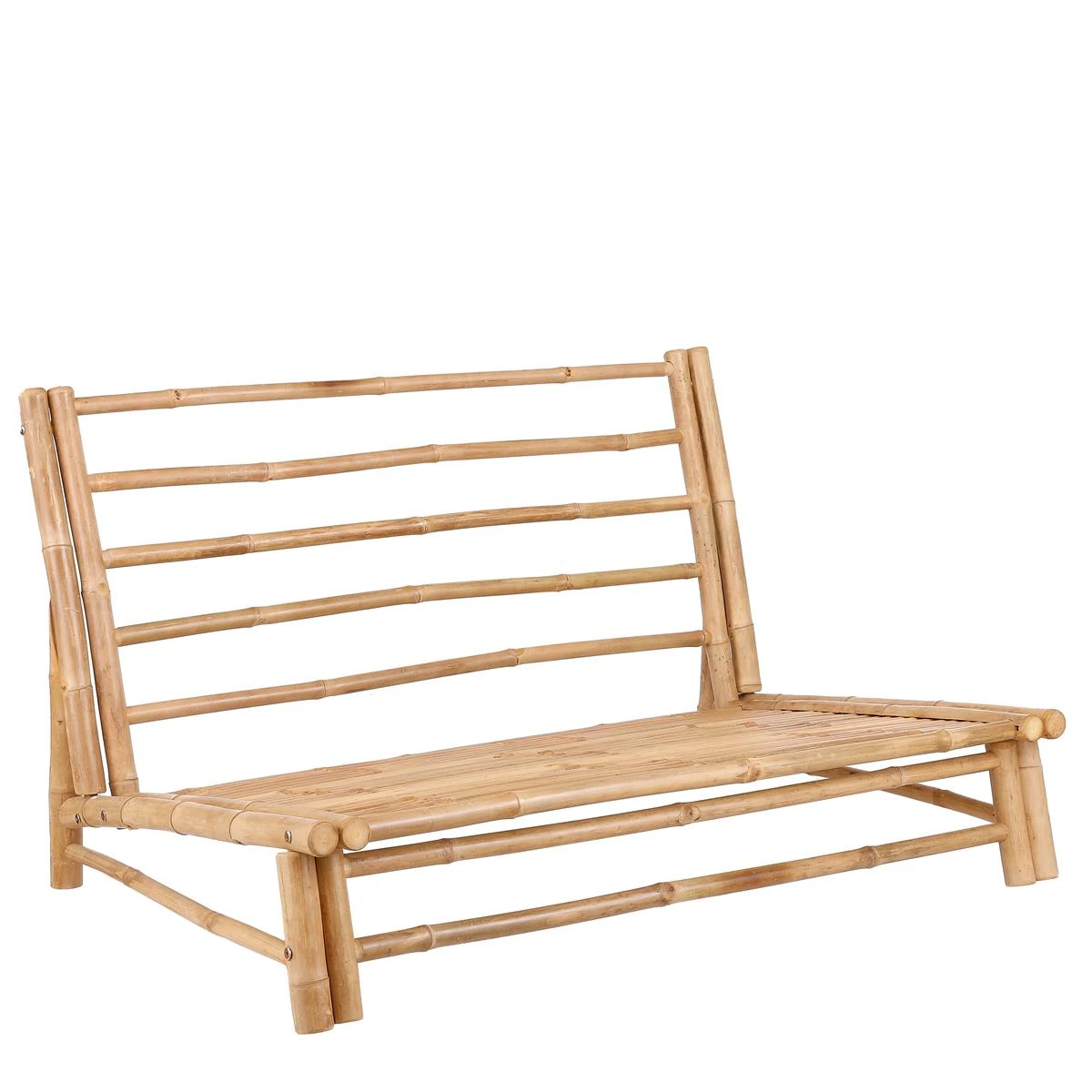 Mica Decorations Tropical Loungebank - L120 Cm - Bamboe - Lichtbruin 3 Mica Decorations Tropical Loungebank - L120 Cm - Bamboe - Lichtbruin