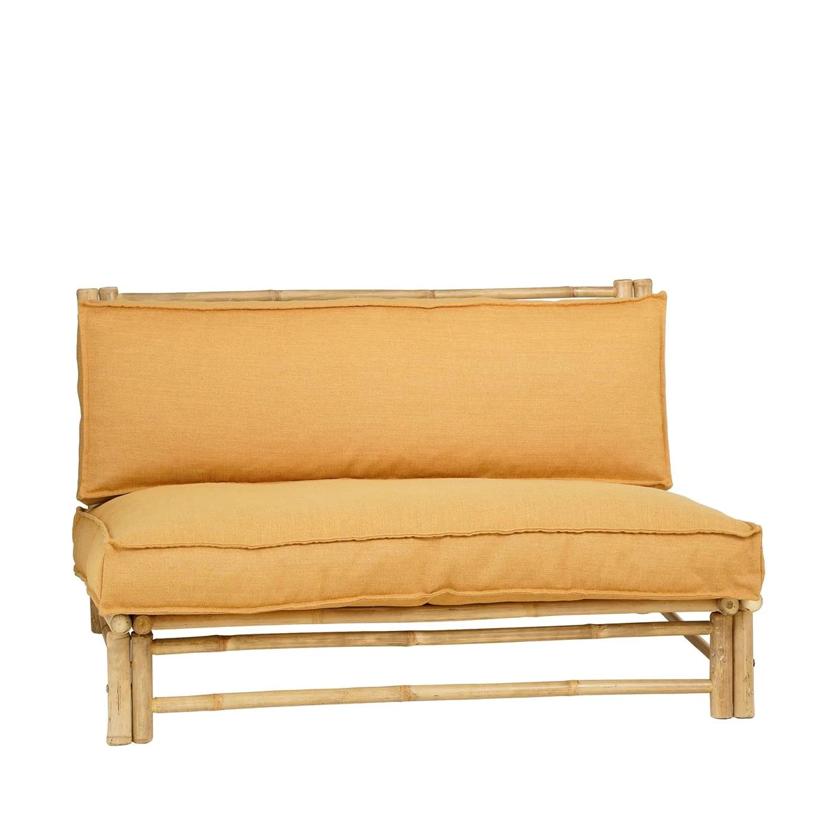 Mica Decorations Tropical Loungebank - L120 Cm - Bamboe - Lichtbruin 8 Mica Decorations Tropical Loungebank - L120 Cm - Bamboe - Lichtbruin - Afbeelding 6