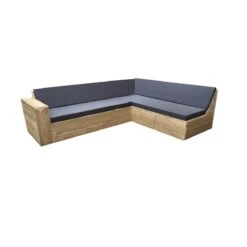 Wood4you - Loungeset 1 Steigerhout 250x200 Cm - GL-vorm- Incl Kussens -Tuinproducten 11070949