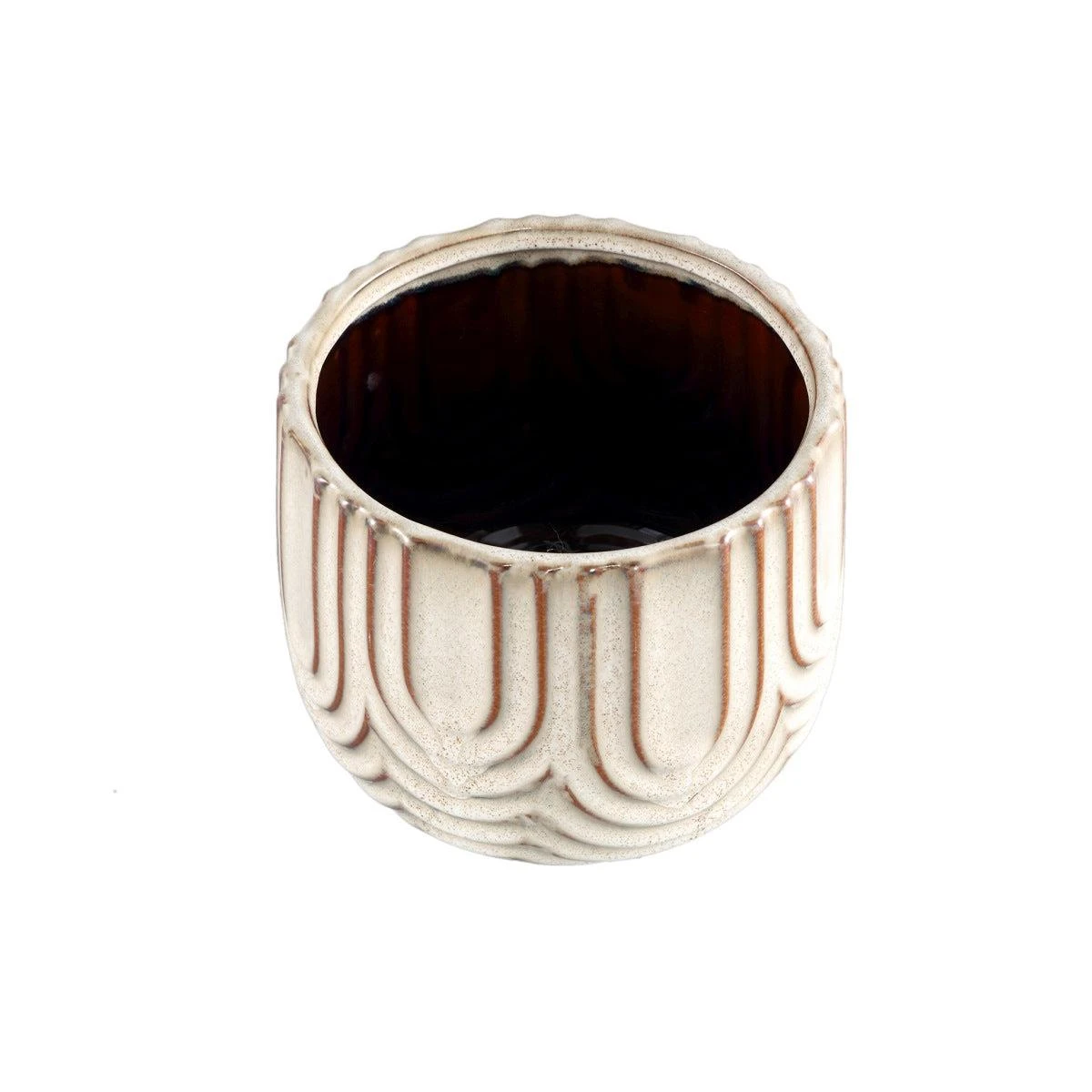 PTMD Jilly Bloempot - 18 X 18 X 16 Cm - Keramiek - Créme 5 PTMD Jilly Bloempot - 18 X 18 X 16 Cm - Keramiek - Créme - Afbeelding 3