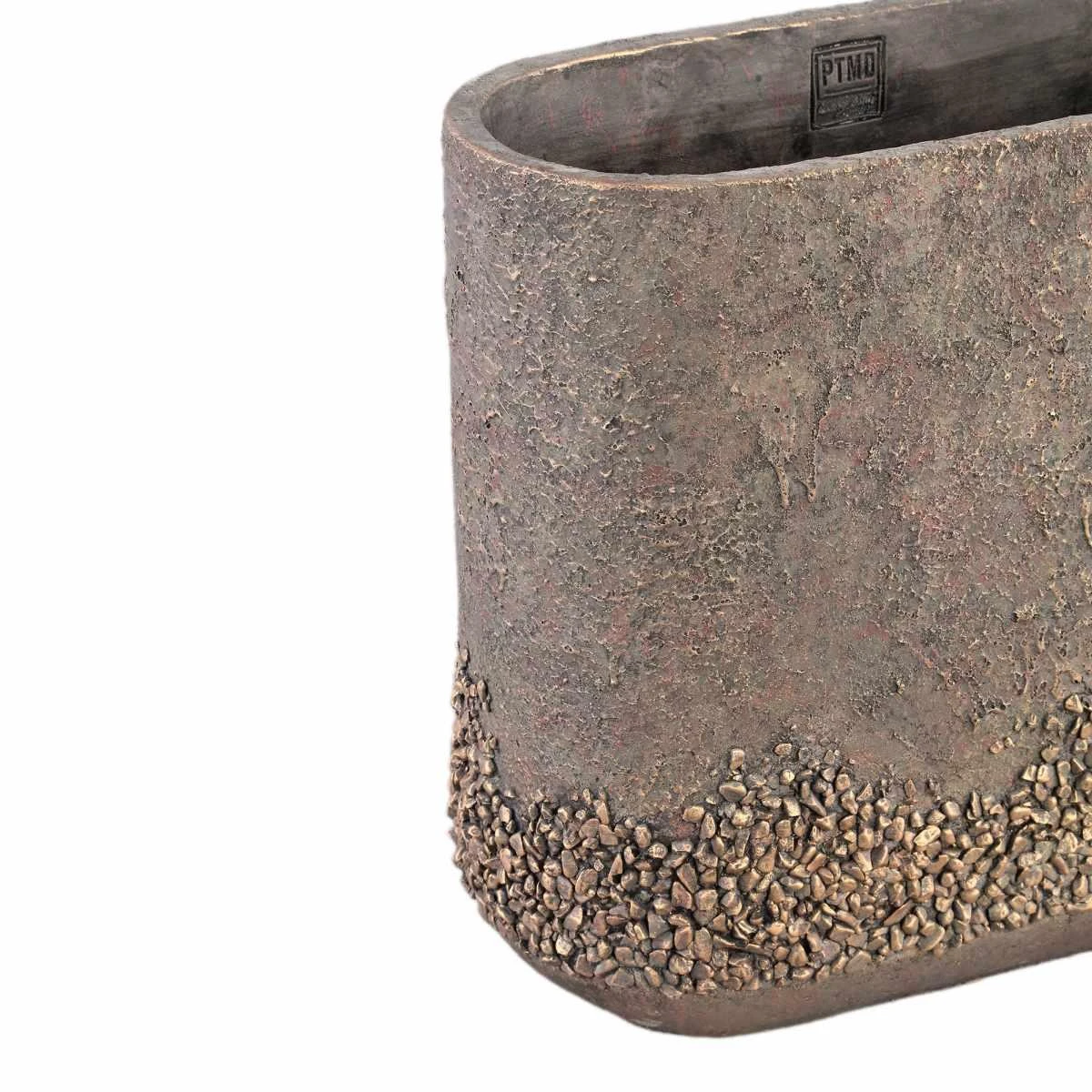 PTMD Kathryn Bloempot - 40x20x36 Cm - Cement - Brons 4 PTMD Kathryn Bloempot - 40x20x36 Cm - Cement - Brons - Afbeelding 2