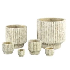 PTMD Gabriel Bloempot - 40x40x40 Cm - Keramiek - Creme 7 PTMD Gabriel Bloempot - 40x40x40 Cm - Keramiek - Creme -Tuinproducten 11072845