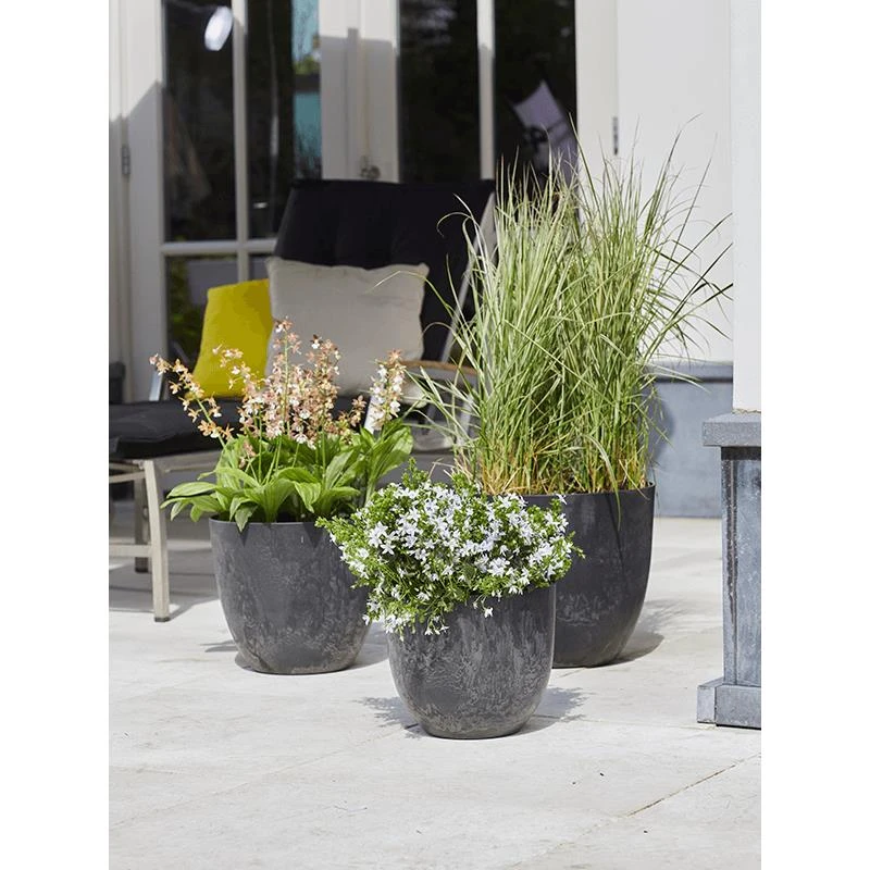 Artstone Bloempot Bola - 45x38 - Zwart 5 Artstone Bloempot Bola - 45x38 - Zwart - Afbeelding 3