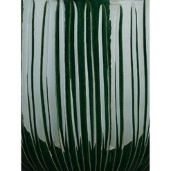Mica Decorations Plantenpot - Donkergroen - Glans Ribbel - D29|H25 Cm 6 Mica Decorations Plantenpot - Donkergroen - Glans Ribbel - D29|H25 Cm -Tuinproducten 11076303