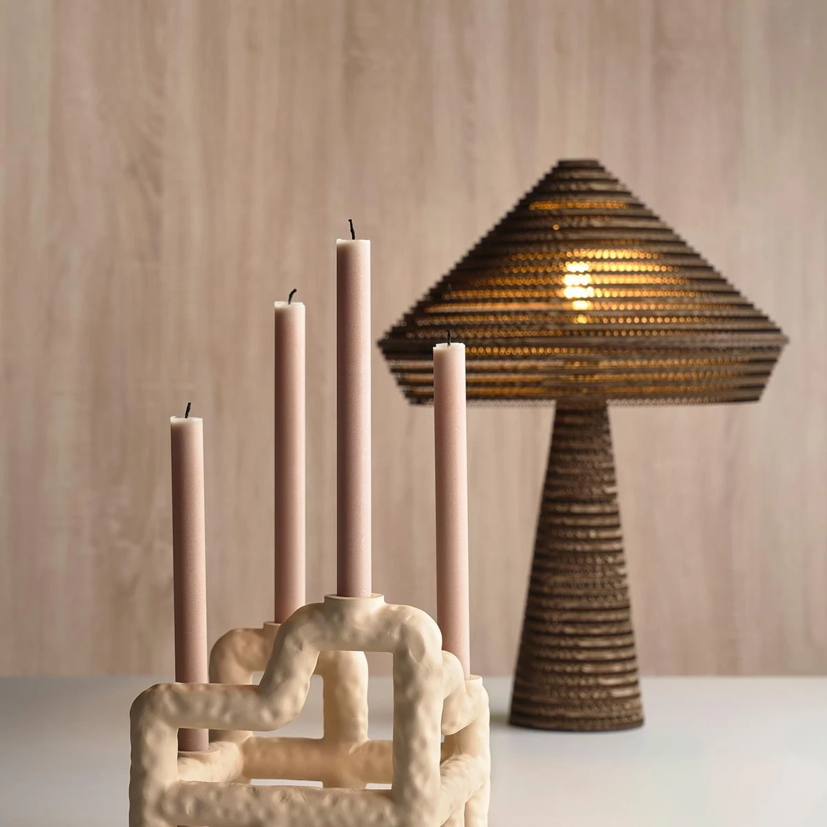 Villa Collection Alk Tafellamp - Bruin 4 Villa Collection Alk Tafellamp - Bruin - Afbeelding 2