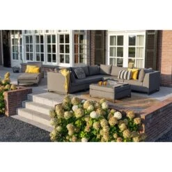 Exotan Hoekelement Buiten Rhodos - Aluminium - Stone Grey - 70x90x90 -Tuinproducten 11103926