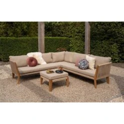 Exotan Loungeset Buiten San Remo - Teak - Naturel - 70x240x240 -Tuinproducten 11103966