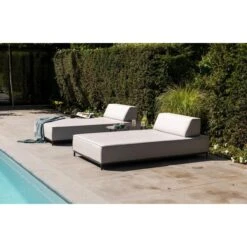 Exotan Rugleuning Buiten Como - Panama - Lichtgrijs - 30x90x35 -Tuinproducten 11104001