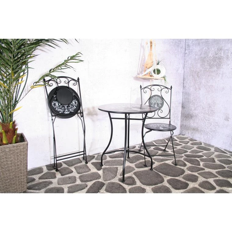 SIDD AnLi-Style Outdoor- Bistroset Marlin Zwart 5 SIDD AnLi-Style Outdoor- Bistroset Marlin Zwart - Afbeelding 3