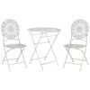 Beliani - SCAFA - Bistro Set - Wit - IJzer 1 Beliani - SCAFA - Bistro Set - Wit - IJzer -Tuinproducten 11108257
