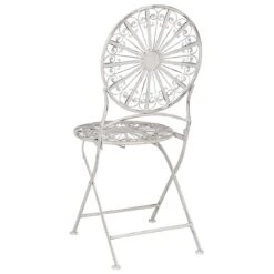 Beliani - SCAFA - Bistro Set - Wit - IJzer 17 Beliani - SCAFA - Bistro Set - Wit - IJzer -Tuinproducten 11108295