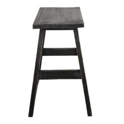 Clayre & Eef Plantentafeltje 42x29x43 Cm Zwart Hout Rechthoek -Tuinproducten 11134226