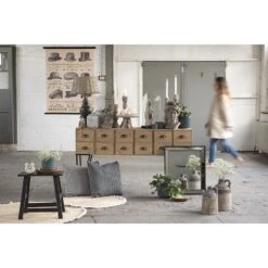 Clayre & Eef Plantentafeltje 42x29x43 Cm Zwart Hout Rechthoek -Tuinproducten 11134232