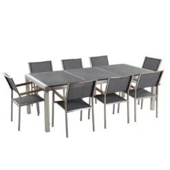 Beliani - GROSSETO - Tuinset Voor 8 - Donkergrijs - Graniet 16 Beliani - GROSSETO - Tuinset Voor 8 - Donkergrijs - Graniet -Tuinproducten 11137483