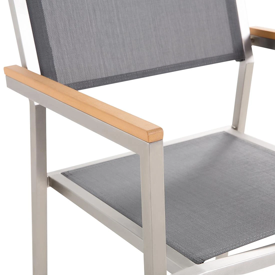 Beliani - GROSSETO - Tuinset Voor 8 - Donkergrijs - Graniet 7 Beliani - GROSSETO - Tuinset Voor 8 - Donkergrijs - Graniet - Afbeelding 5