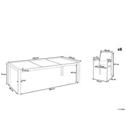 Beliani - GROSSETO - Tuinset Voor 8 - Donkergrijs - Graniet 25 Beliani - GROSSETO - Tuinset Voor 8 - Donkergrijs - Graniet -Tuinproducten 11137511