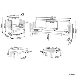 Beliani-BARATTI-Loungeset Voor 5-Lichte Houtkleur|Wit-Acaciahout 23 Beliani-BARATTI-Loungeset Voor 5-Lichte Houtkleur|Wit-Acaciahout -Tuinproducten 11142246