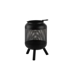 Beliani - VEER - Vuurkorf - Zwart - Staal