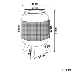 Beliani - VEER - Vuurkorf - Zwart - Staal 24 Beliani - VEER - Vuurkorf - Zwart - Staal -Tuinproducten 11143575