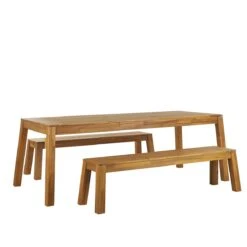 Beliani-LIVORNO -Tuinset Voor 6 2 Banken-Lichte Houtkleur-Acaciahout -Tuinproducten 11148985
