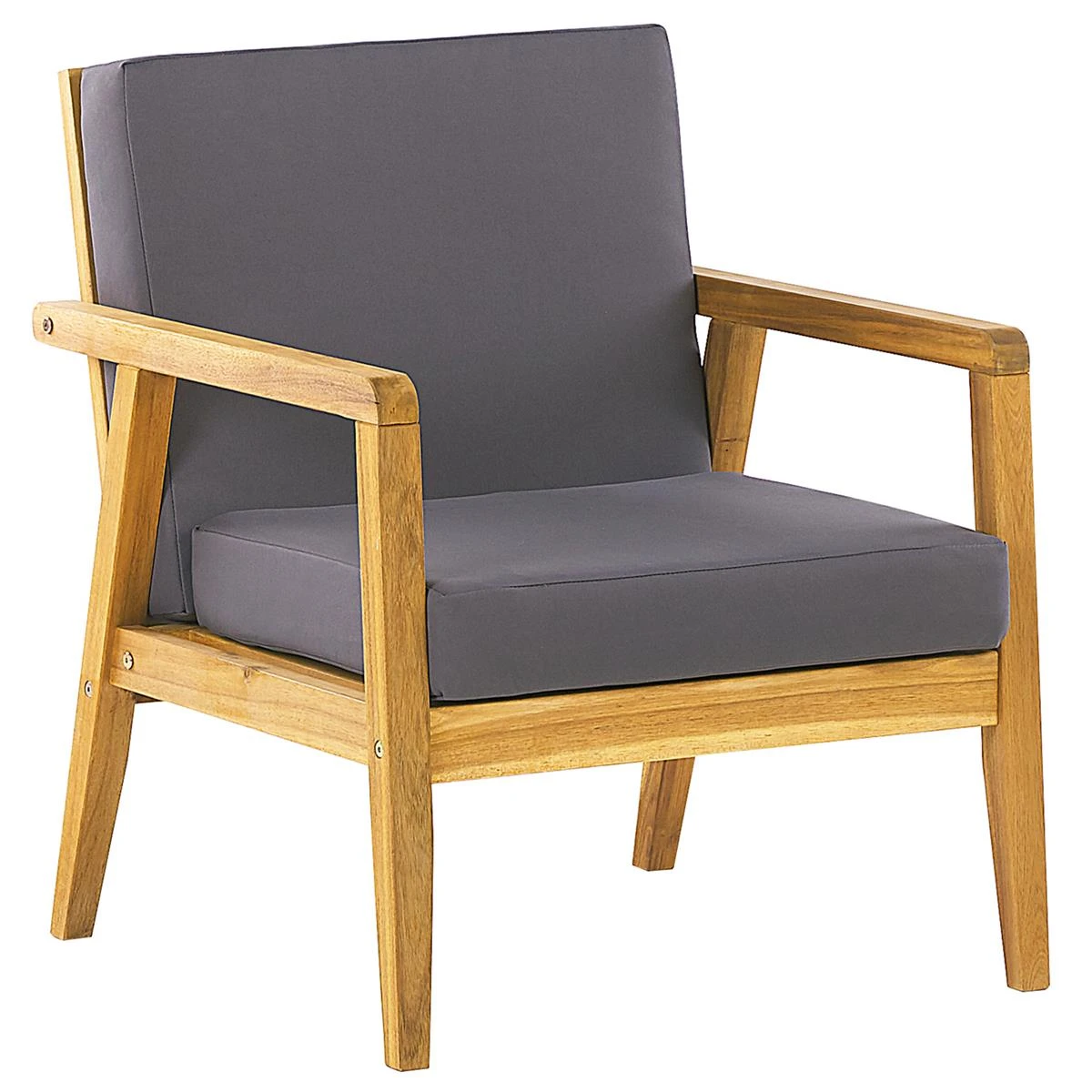 Beliani - PALLANO - Loungeset - Lichte Houtkleur - Acaciahout 9 Beliani - PALLANO - Loungeset - Lichte Houtkleur - Acaciahout - Afbeelding 7