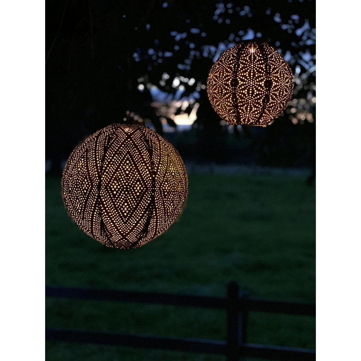 Lumiz Solar Buitenverlichting Ikat Rond - 30 Cm - Koper 8 Lumiz Solar Buitenverlichting Ikat Rond - 30 Cm - Koper - Afbeelding 6