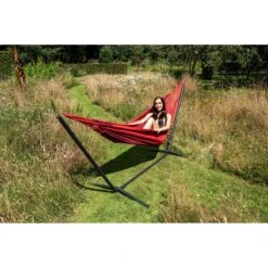 Tropilex® Hangmat Met Standaard Eénpersoons Easy & Dream Red Rood -Tuinproducten 11158331