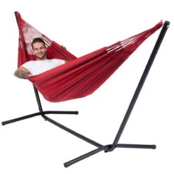 Tropilex® Hangmat Met Standaard Eénpersoons Easy & Dream Red Rood -Tuinproducten 11158341