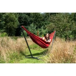 Tropilex® Hangmat Met Standaard Eénpersoons Easy & Dream Red Rood -Tuinproducten 11158343