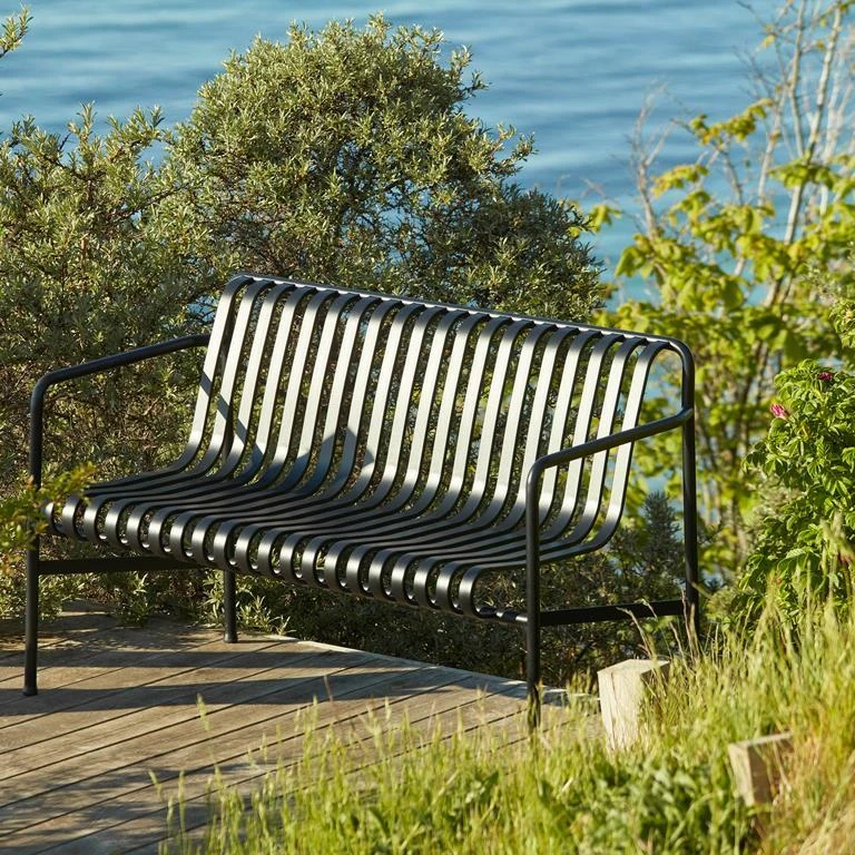 HAY Palissade Tuinbank - Anthracite - 2-zits 4 HAY Palissade Tuinbank - Anthracite - 2-zits - Afbeelding 2