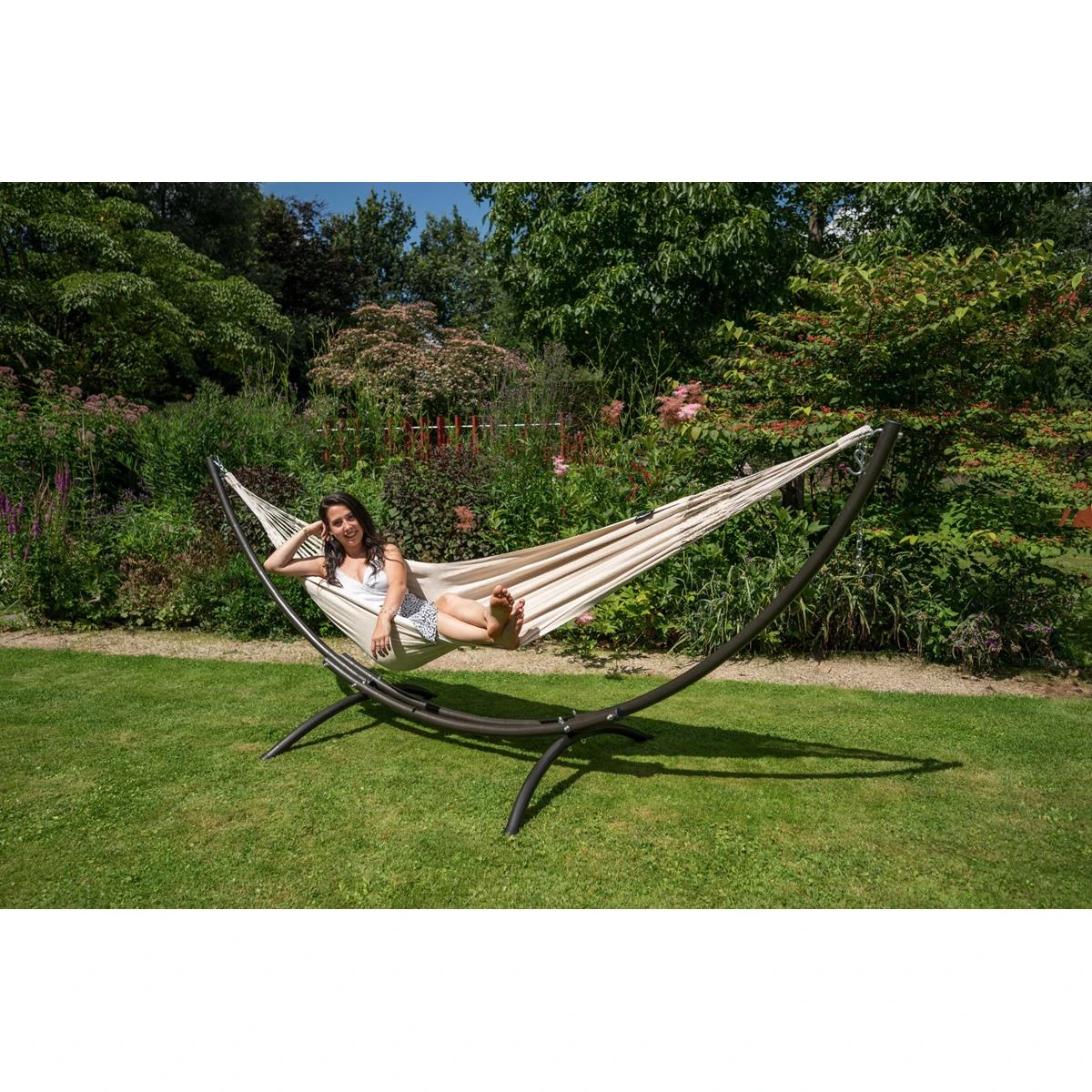 Tropilex® Hangmat Eénpersoons Classic White Wit | Ecru 10 Tropilex® Hangmat Eénpersoons Classic White Wit | Ecru - Afbeelding 8