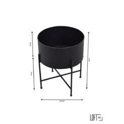 LOFT42 Flora Plantenbak Rond - Metaal - Mat Zwart - Ø40 15 LOFT42 Flora Plantenbak Rond - Metaal - Mat Zwart - Ø40 -Tuinproducten 11195362