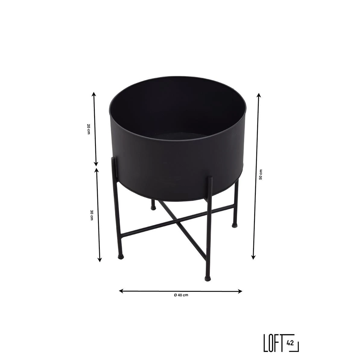 LOFT42 Flora Plantenbak Rond - Metaal - Mat Zwart - Ø40 9 LOFT42 Flora Plantenbak Rond - Metaal - Mat Zwart - Ø40 - Afbeelding 7