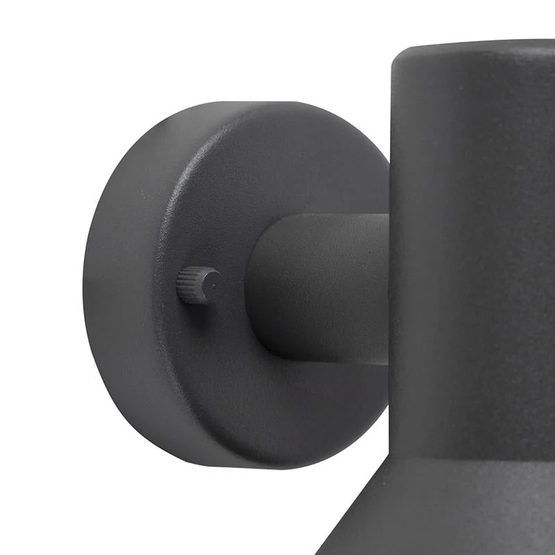 QAZQA Moderne Buitenwandlamp Donkergrijs - Humilis 9 QAZQA Moderne Buitenwandlamp Donkergrijs - Humilis - Afbeelding 7