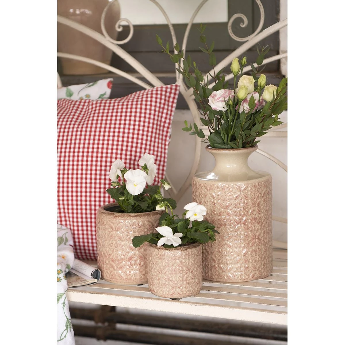 Clayre & Eef Bloempot Ø 10x10 Cm Roze Keramiek Rond Bloempot Binnen 7 Clayre & Eef Bloempot Ø 10x10 Cm Roze Keramiek Rond Bloempot Binnen - Afbeelding 5