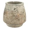 Clayre & Eef Bloempot Ø 19x18 Cm Beige Bruin Beton Rond Bloempot 2 Clayre & Eef Bloempot Ø 19x18 Cm Beige Bruin Beton Rond Bloempot -Tuinproducten 11229959