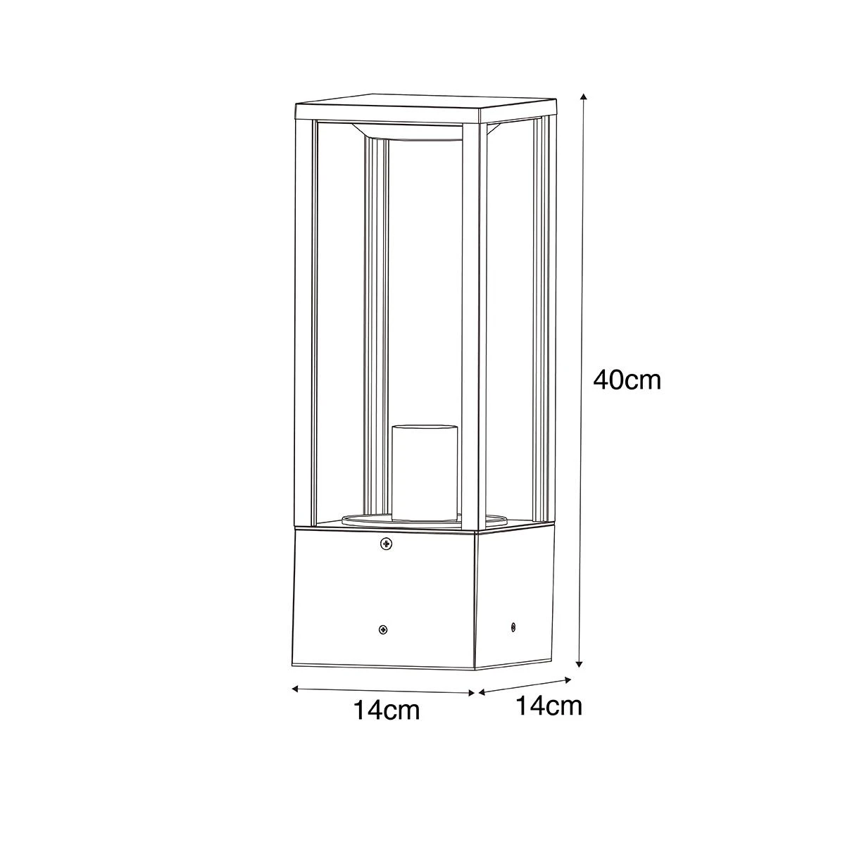 QAZQA Smart Staande Buitenlamp Zwart Met Ribbel Glas 40 Cm Incl. Wifi 7 QAZQA Smart Staande Buitenlamp Zwart Met Ribbel Glas 40 Cm Incl. Wifi - Afbeelding 5