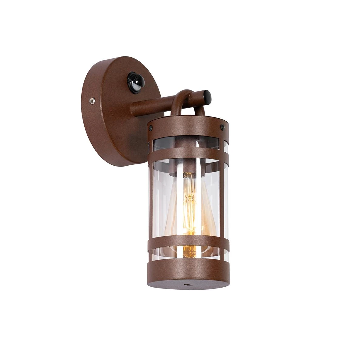 QAZQA Buiten Wandlamp Roestbruin IP44 Met Bewegingssensor - Ruben 4 QAZQA Buiten Wandlamp Roestbruin IP44 Met Bewegingssensor - Ruben - Afbeelding 2