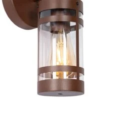 QAZQA Buiten Wandlamp Roestbruin IP44 Met Bewegingssensor - Ruben 16 QAZQA Buiten Wandlamp Roestbruin IP44 Met Bewegingssensor - Ruben -Tuinproducten 11255871