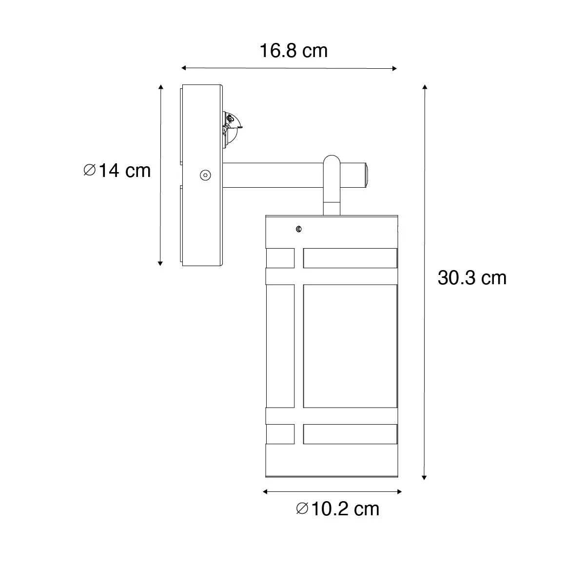 QAZQA Buiten Wandlamp Roestbruin IP44 Met Bewegingssensor - Ruben 7 QAZQA Buiten Wandlamp Roestbruin IP44 Met Bewegingssensor - Ruben - Afbeelding 5