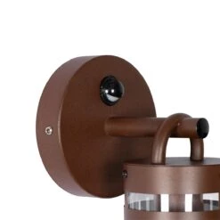 QAZQA Buiten Wandlamp Roestbruin IP44 Met Bewegingssensor - Ruben 19 QAZQA Buiten Wandlamp Roestbruin IP44 Met Bewegingssensor - Ruben -Tuinproducten 11255892