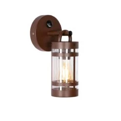 QAZQA Buiten Wandlamp Roestbruin IP44 Met Bewegingssensor - Ruben 20 QAZQA Buiten Wandlamp Roestbruin IP44 Met Bewegingssensor - Ruben -Tuinproducten 11255896