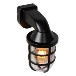 Lucide LEWIS - Wandlamp Buiten - 1xE27 - IP44 - Zw -Tuinproducten 11268568