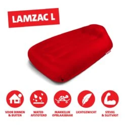 Fatboy Air Lounger - Luchtzak - Oplaasbare Zitzak Lamzac L - Rood -Tuinproducten 11275587