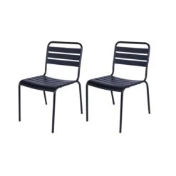 MaximaVida Max 150 Cm Zwarte Tuinset Met 2 Stoelen En 1 Bank -Tuinproducten 11289443