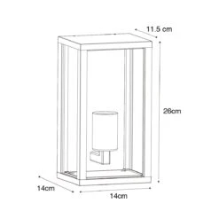 QAZQA Buiten Wandlamp Zwart Met Ribbel Glas IP44 - Charlois -Tuinproducten 11291514