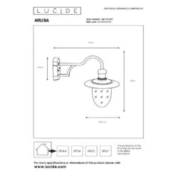 Lucide ARUBA Wandlamp - Roest Bruin 10 Lucide ARUBA Wandlamp - Roest Bruin -Tuinproducten 11390975